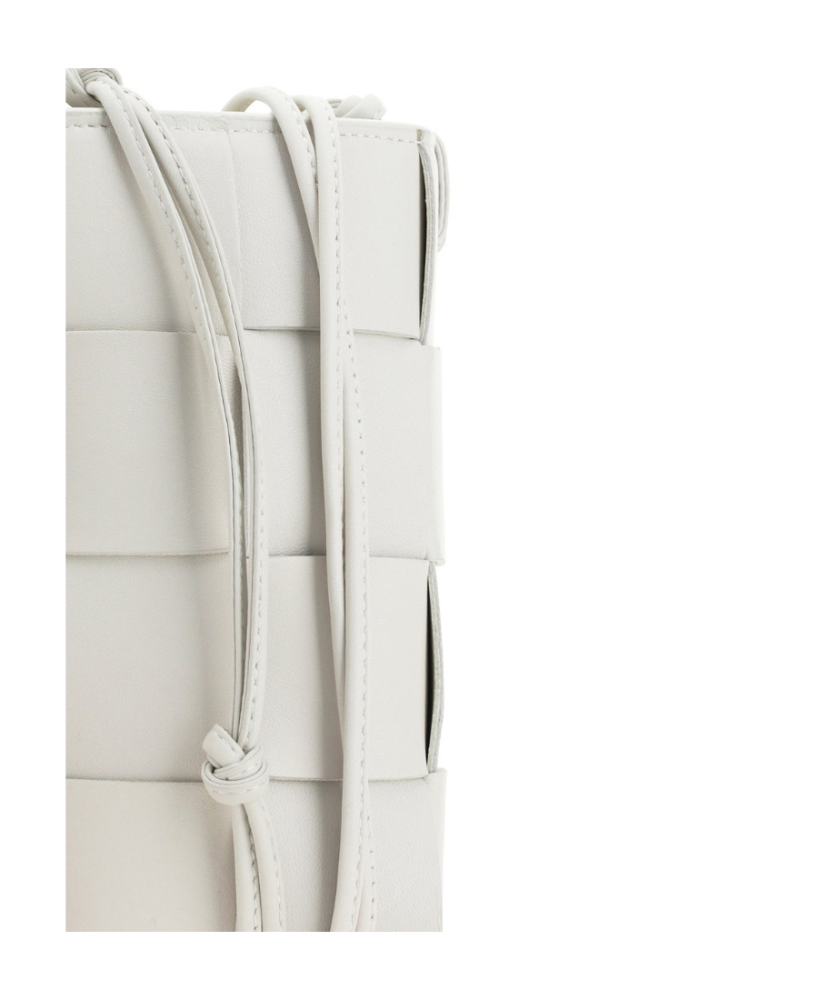 Bottega Veneta Intreccio Slung Mobile Phone Bag In White