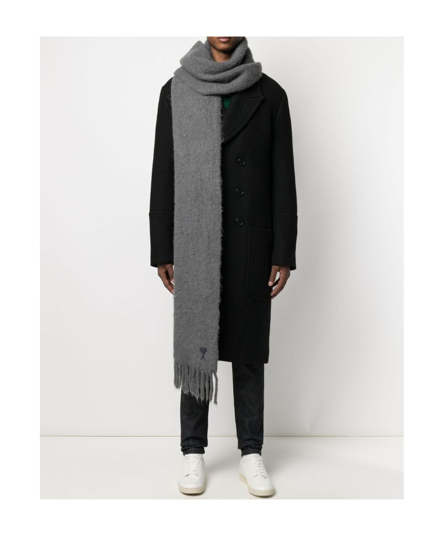 Ami Alexandre Mattiussi Logo Scarf In Black