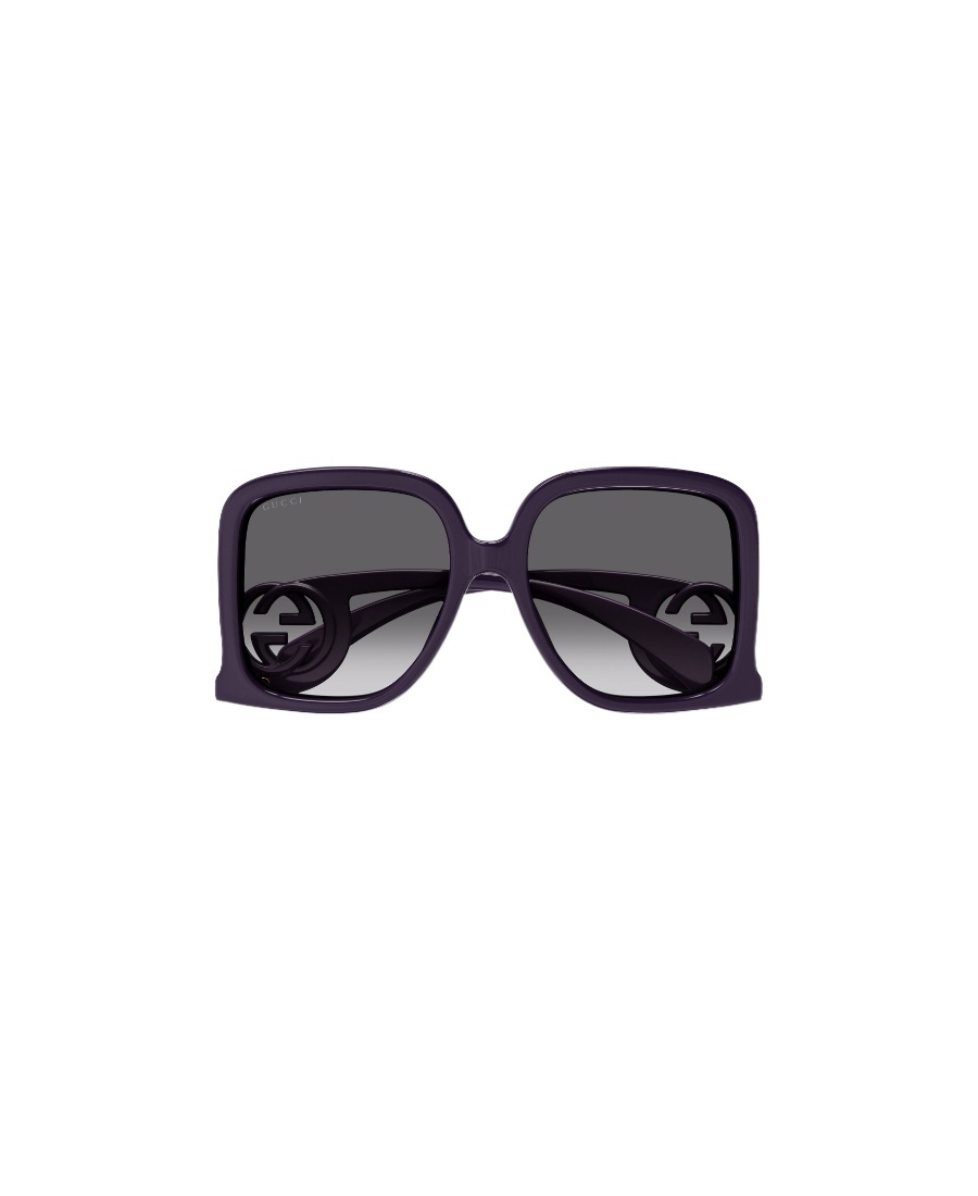 Gucci Logo-engraved-frame Sunglasses In Black