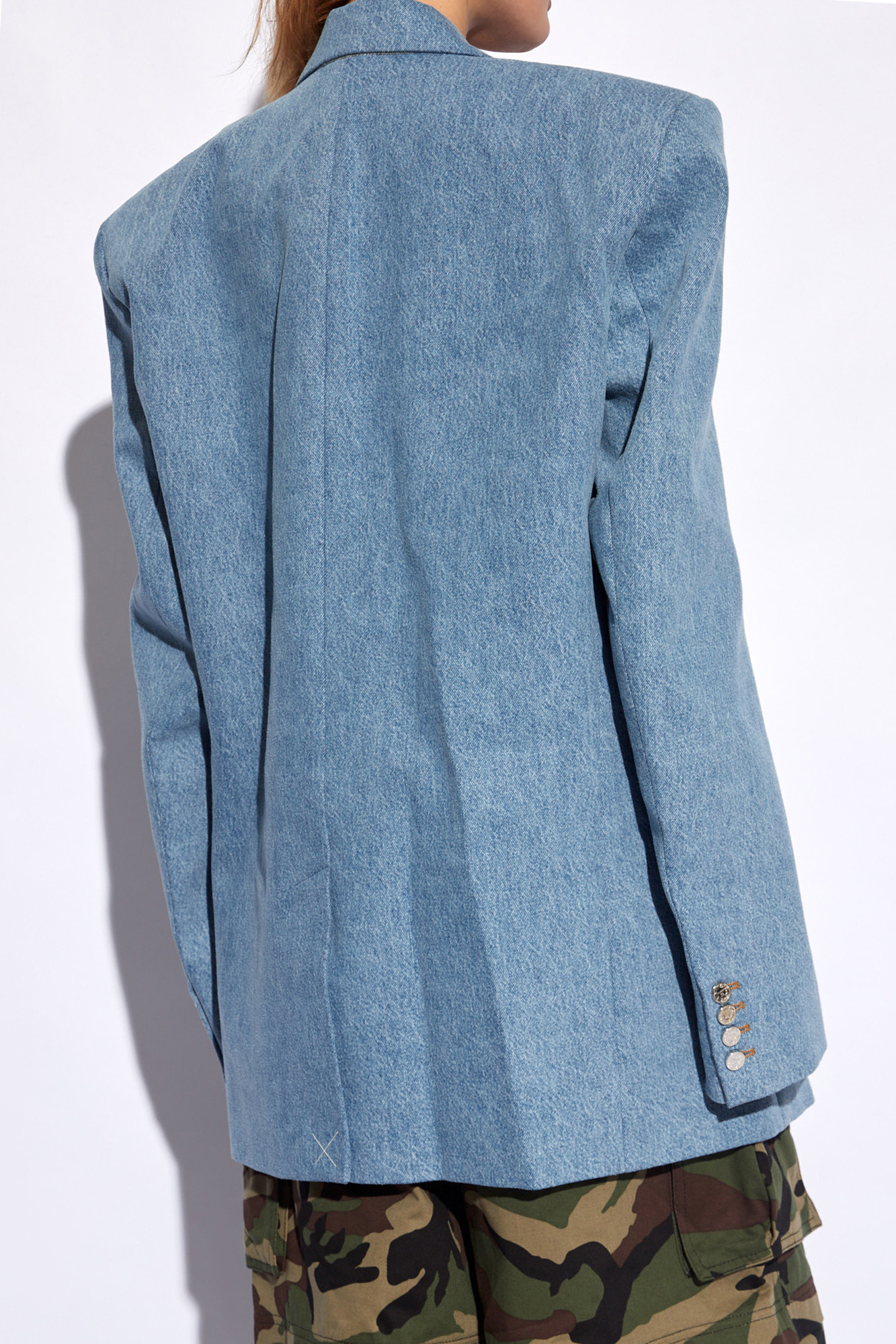 VETEMENTS SINGLE-BREASTED DENIM BLAZER