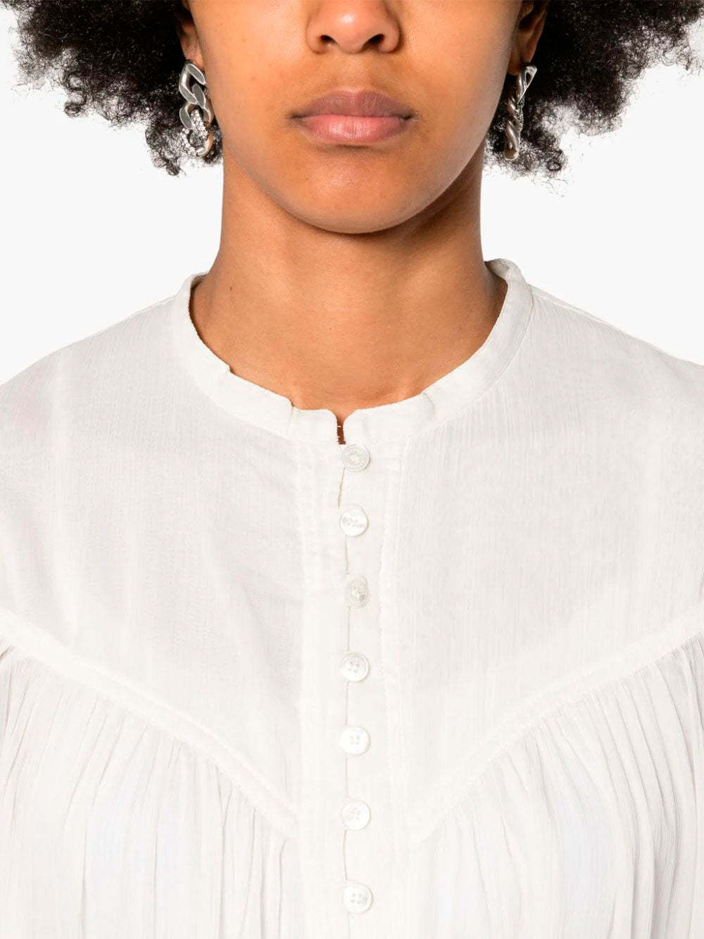 Isabel Marant Kiledia Pintuck-detail Blouse In White