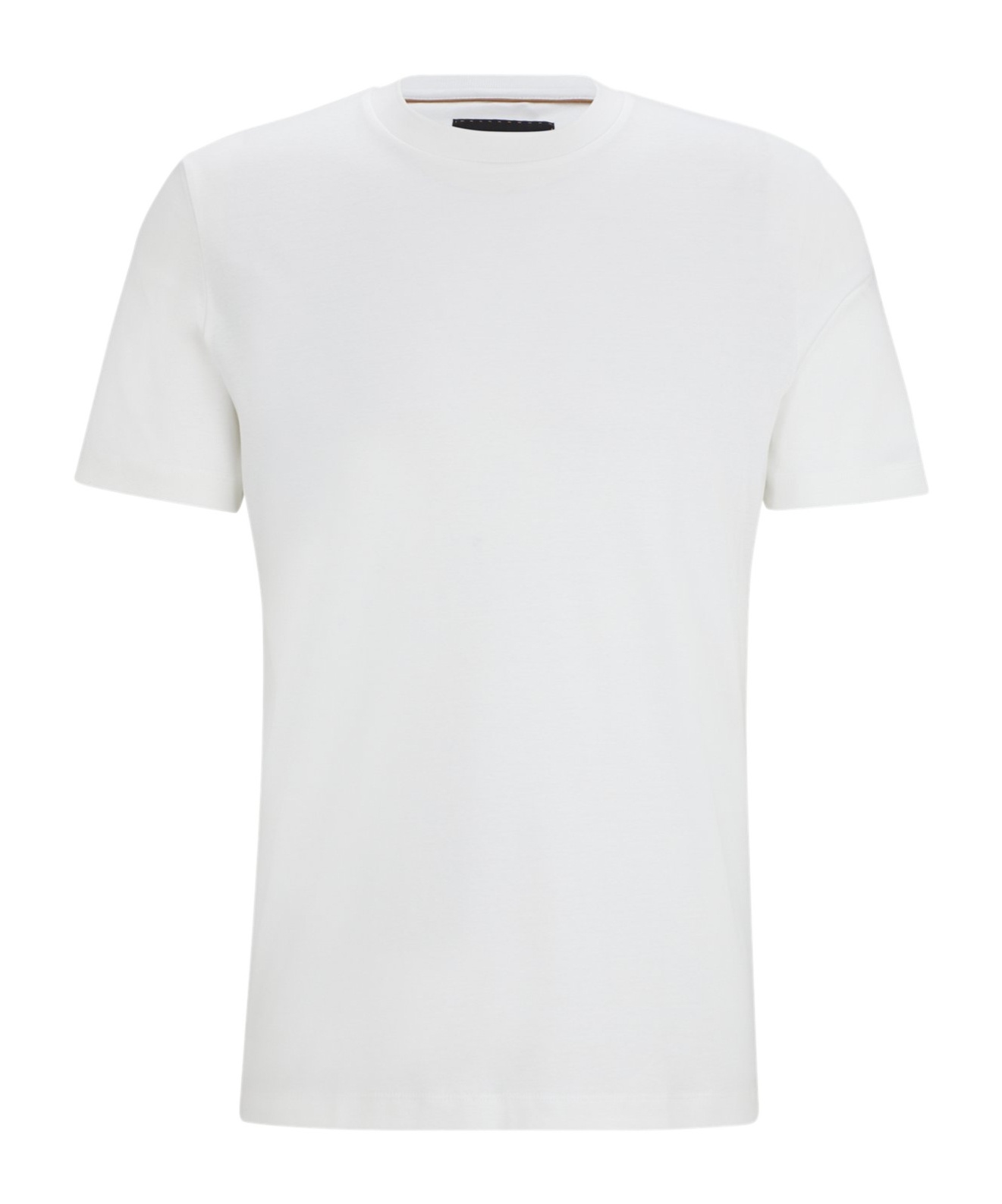 Shop Hugo Boss Crew-neck Cotton T-shirt In White