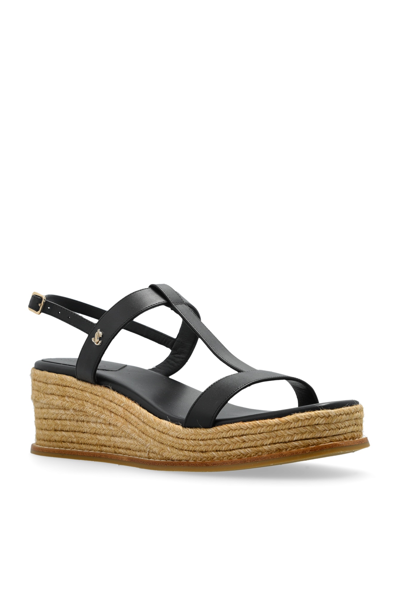 Jimmy Choo Theia 60 Vacchetta Wedge Sandals
