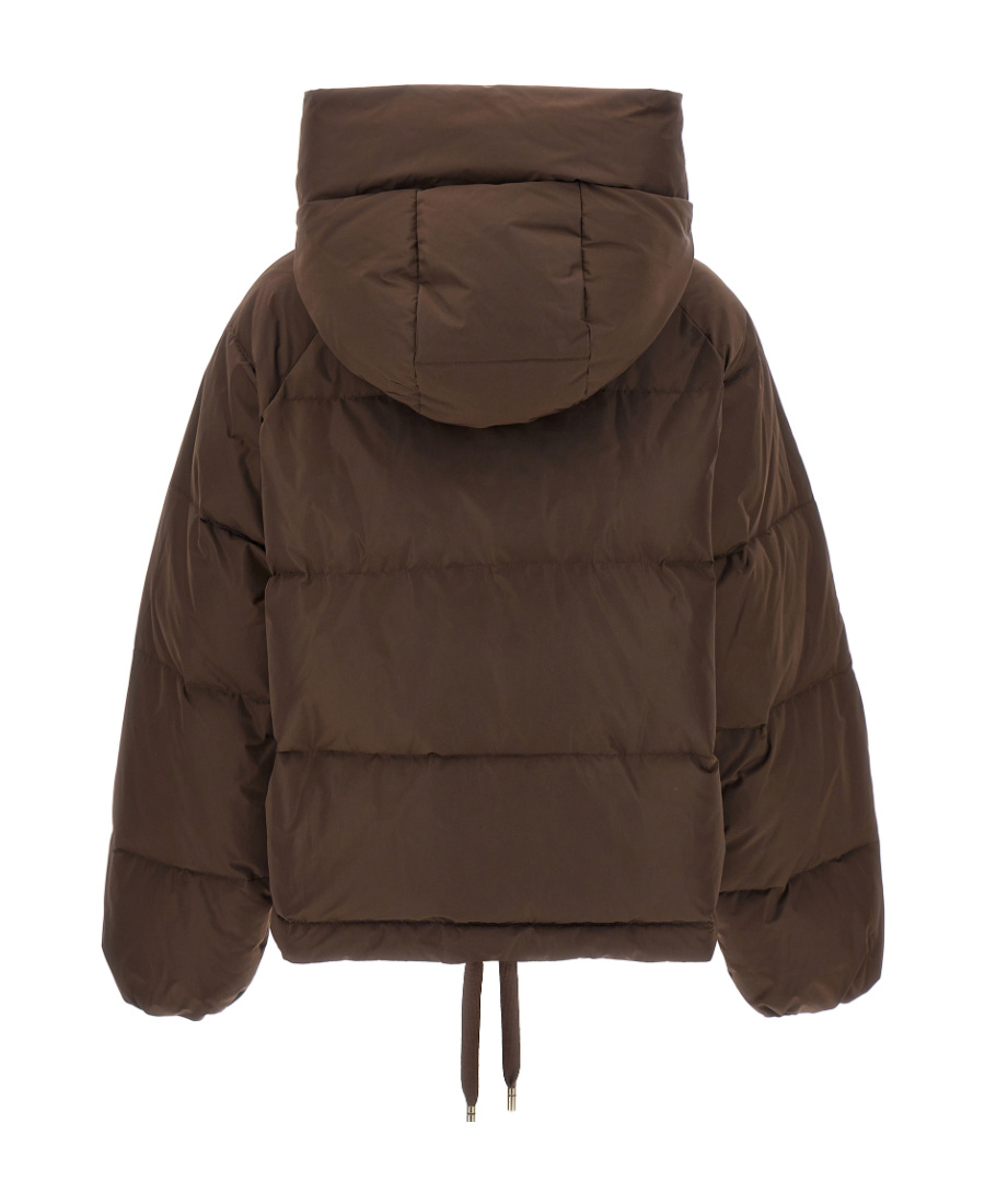Dolce & Gabbana Logo-plaque Padded Jacket In Green