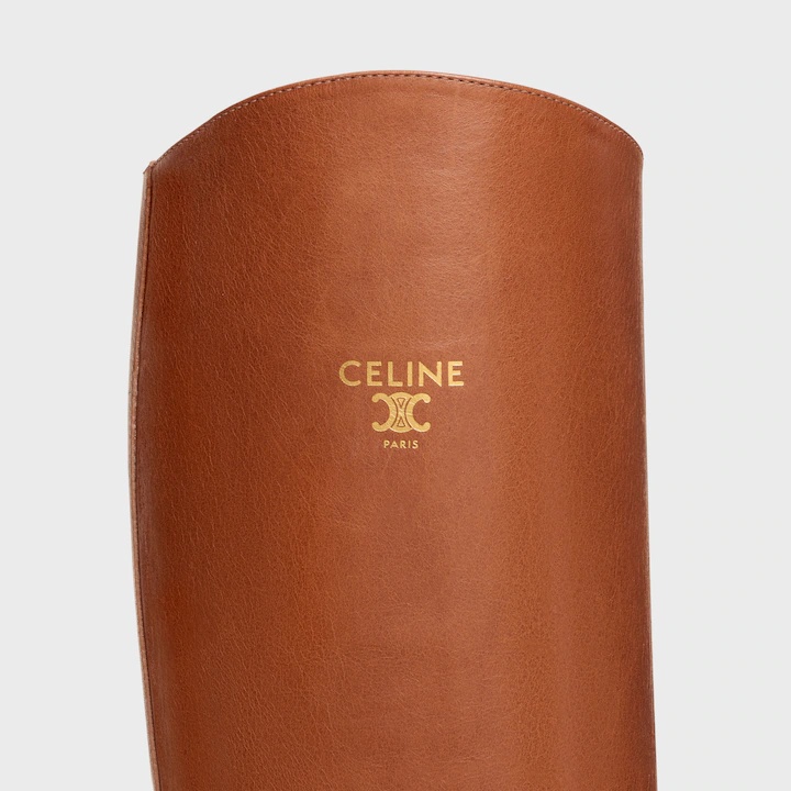 Celine Anais Riding Boot In Calfskin In Brown