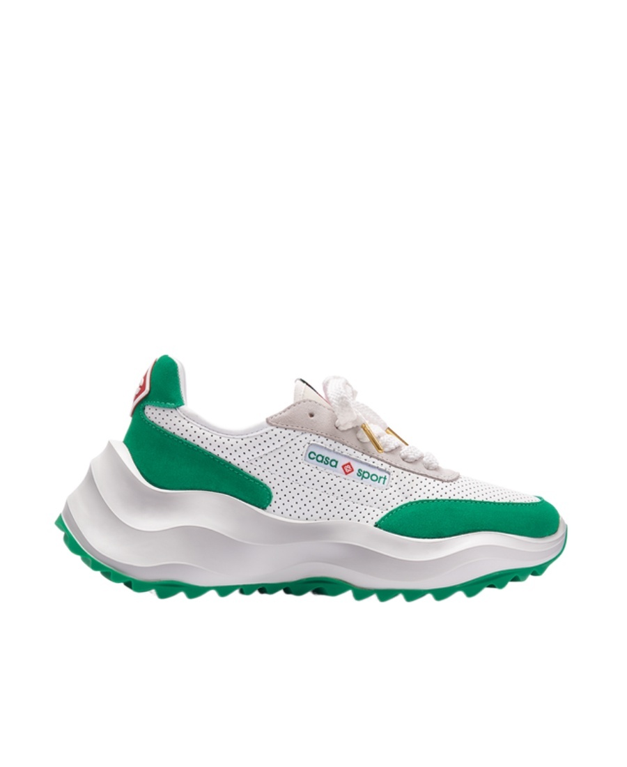 Casablanca Atlantis Perforated Lace-up Sneakers In White