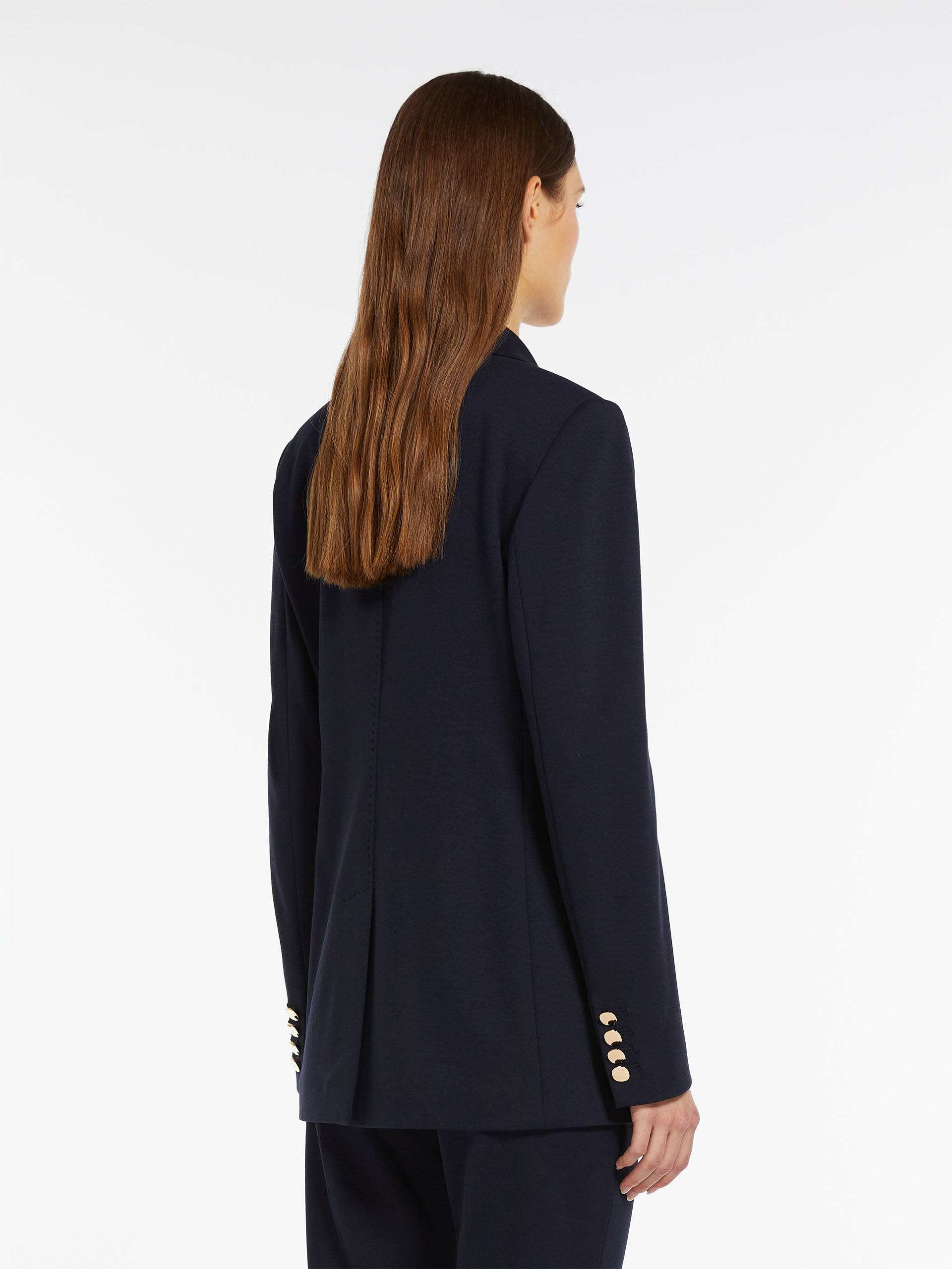 Max Mara Double-breasted Casual Jacket In Black