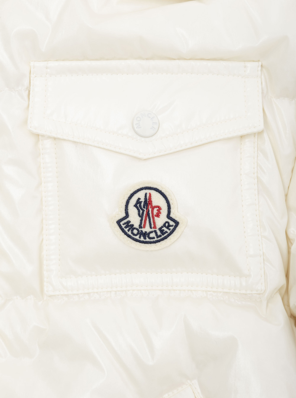 Moncler Long-sleeved Down Jacket In White