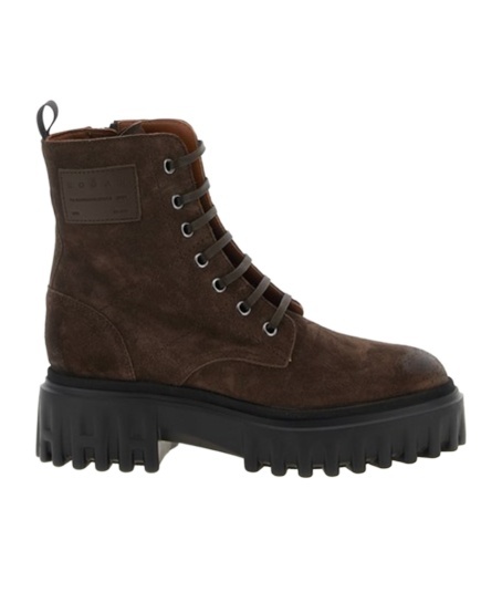 Hogan H700 Lace-up Chunky-sole Boots In Brown