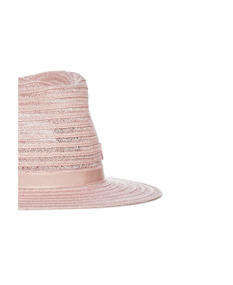 Maison Michel Andre Woven Fedora Hat In Brown