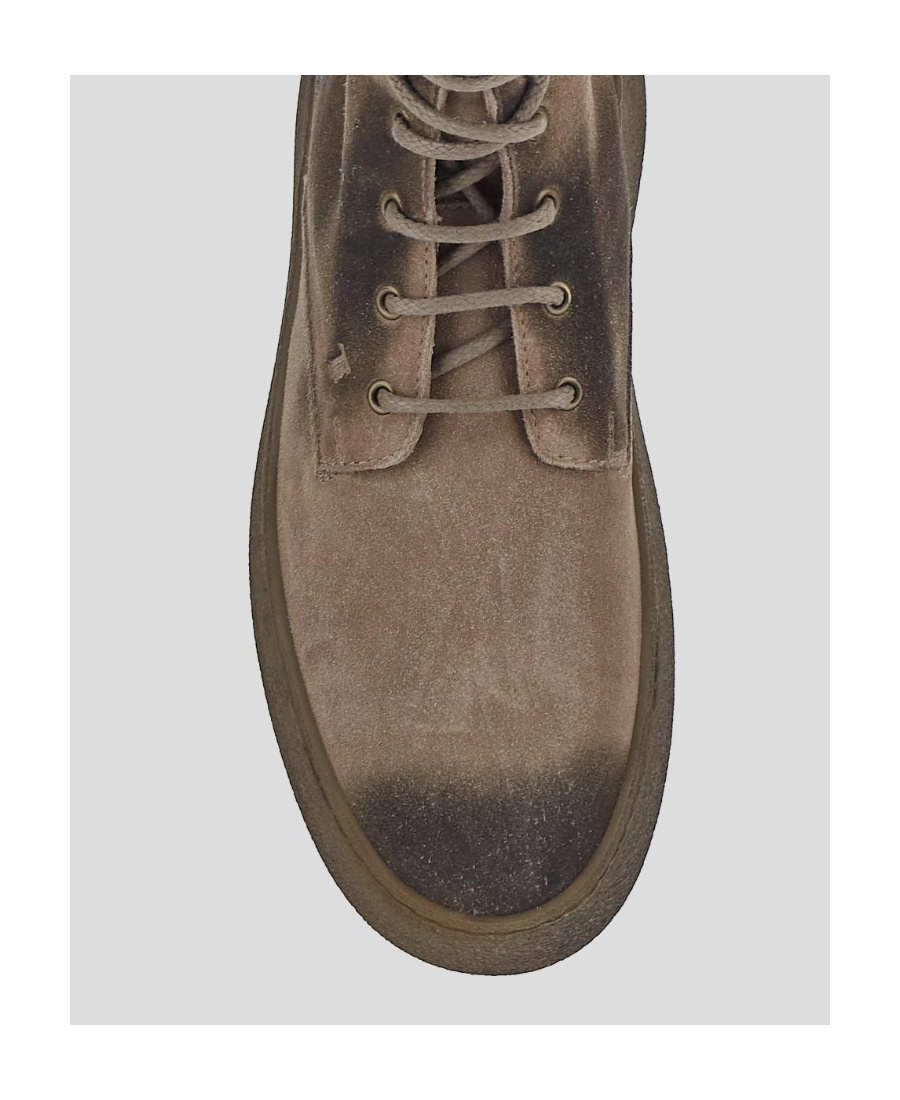 Tod's Man Ankle Boots Khaki Size 8 Leather In Gray