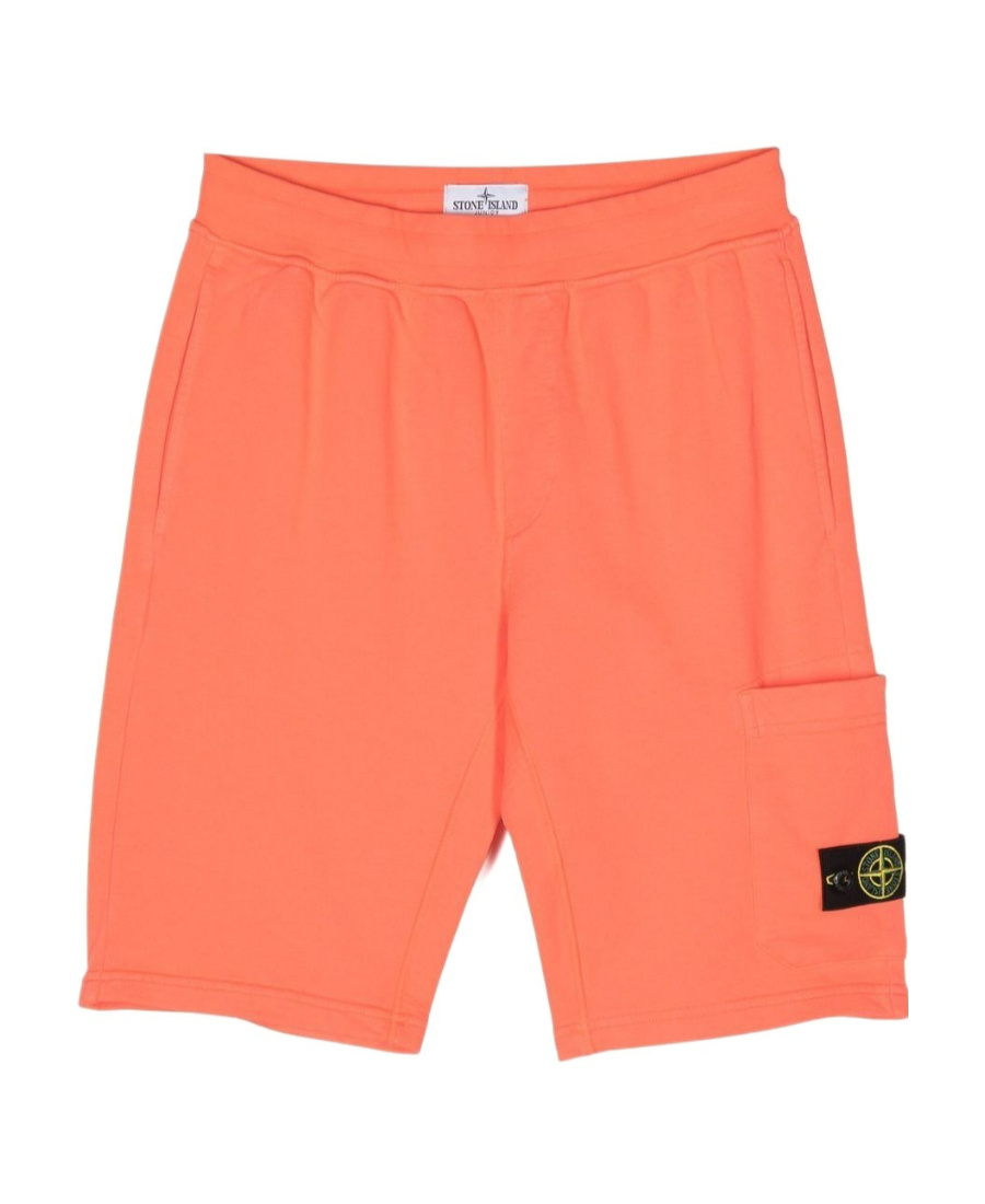 Stone Island Logo-patch Track Shorts In Red