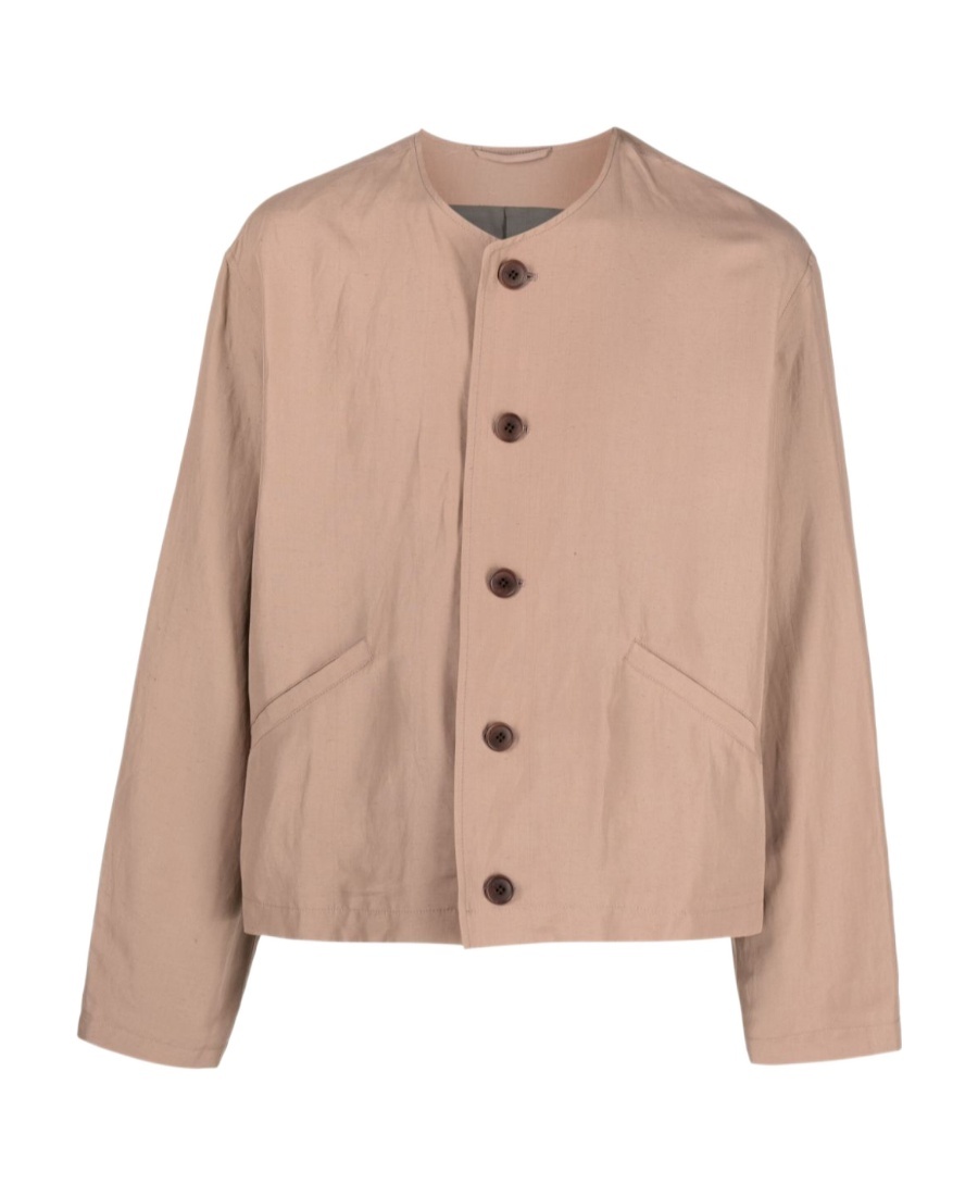 Lemaire Button-up Jacket In Nude