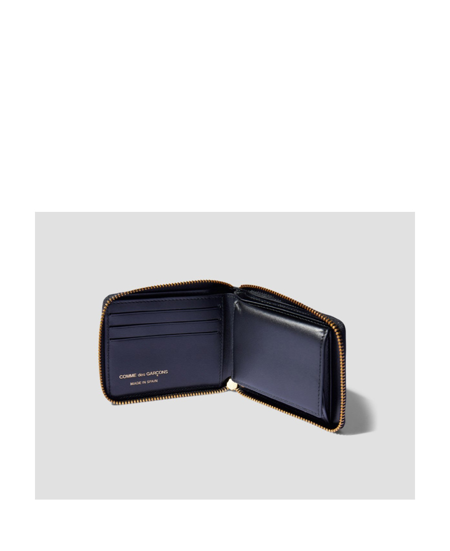 Comme Des Garçons Logo Wallet In Black