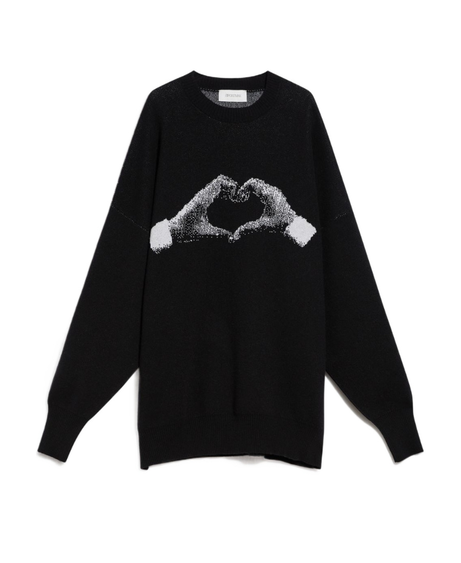 SPORTMAX INTARSIA-KNIT WOOL-BLEND JUMPER DRESS