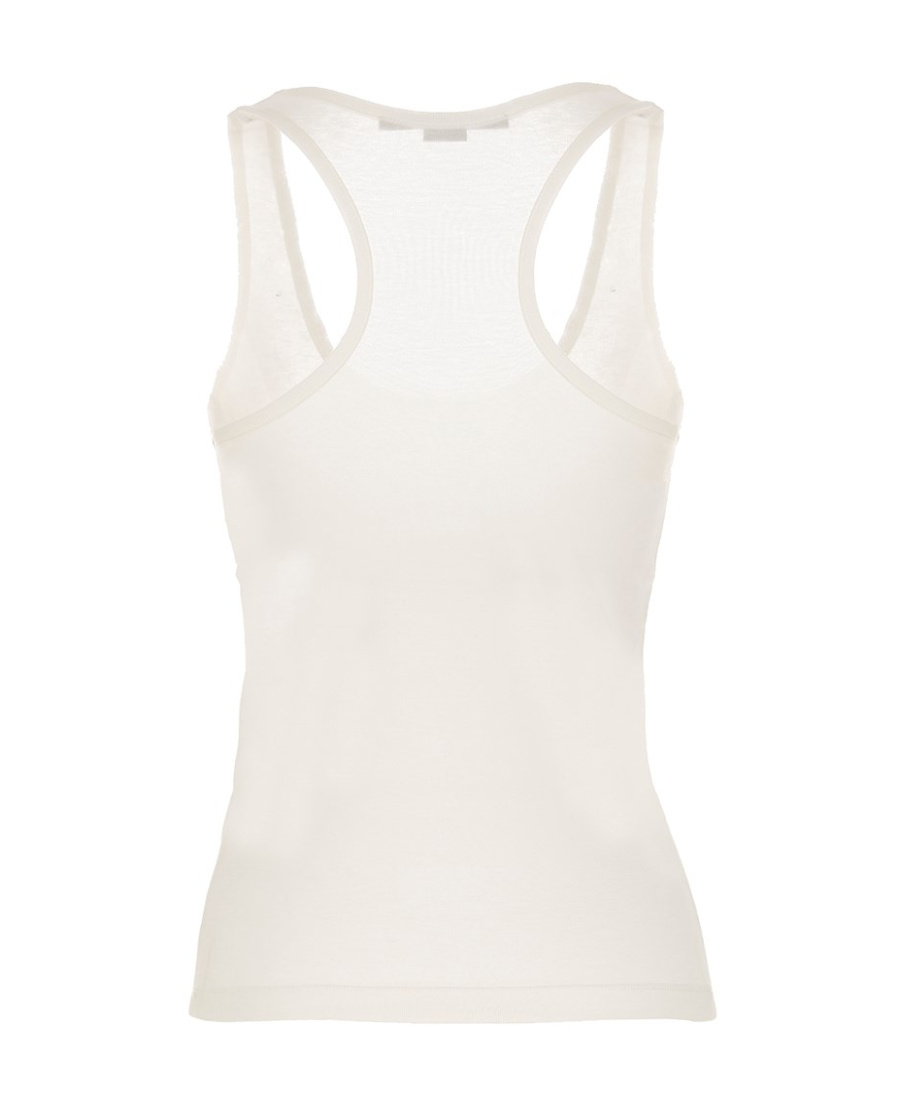 Stella Mccartney Logo-print Racerback Top In White