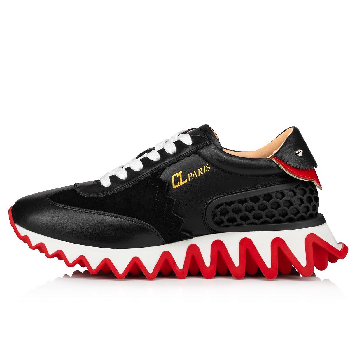Christian Louboutin Logo Casual Sports Shoes In Black