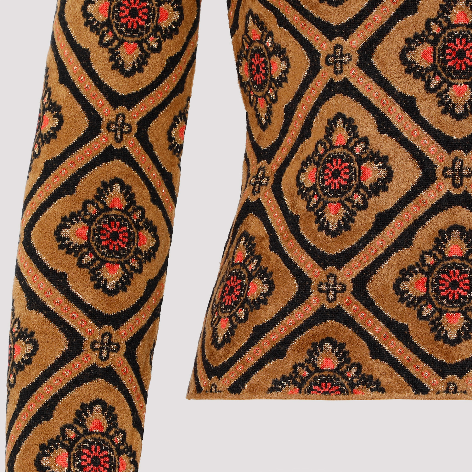 Etro Floral-jacquard Knitted Jumper In Brown