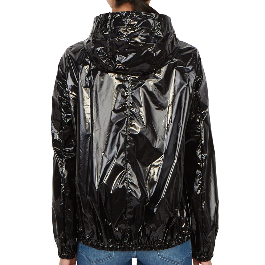Herno Logo-patch Hooded Jacket In Black