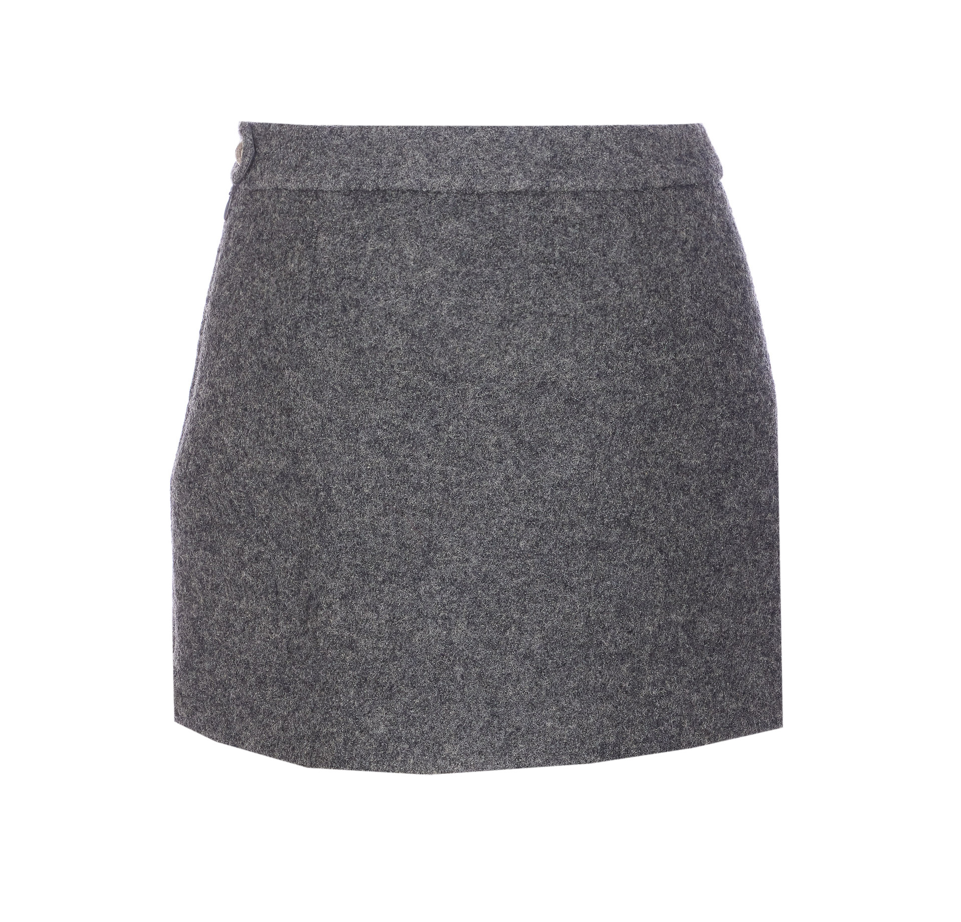 Dunst Zip Button Mini Skirt In Gray