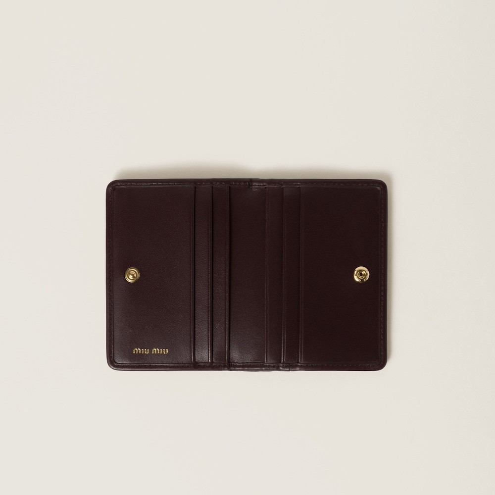 Miu Miu Textured Quilted Lamb Leather Wallet