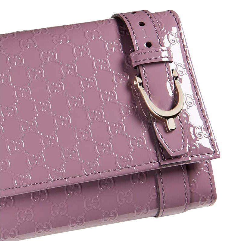 Gucci Double G Pattern Wallet In Purple