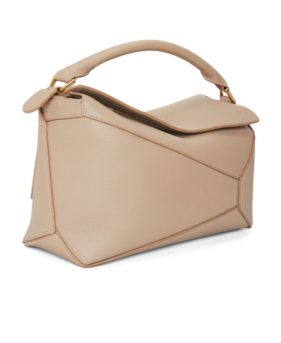 Loewe Puzzle Edge Small Leather Shoulder Bag In Brown