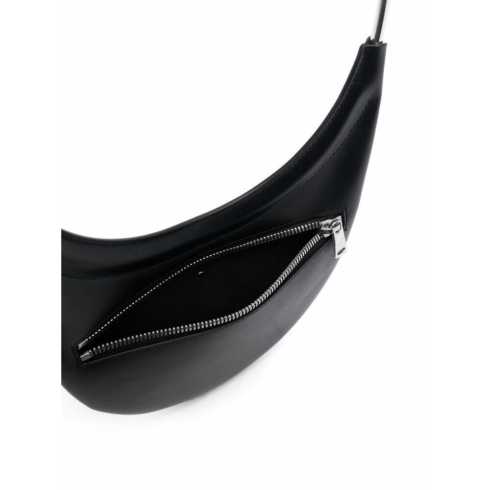 Coperni Ring Swipe Leather Shoulder Bag In Black
