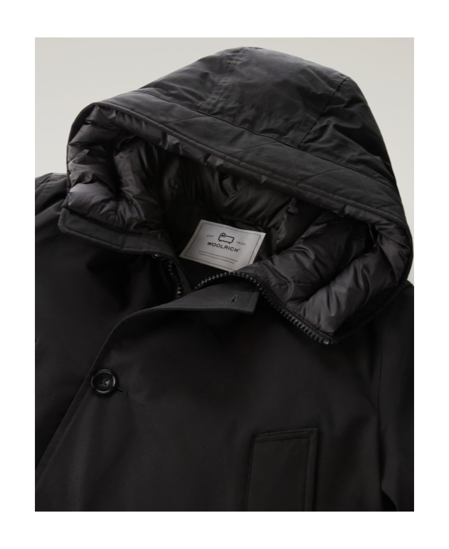 Woolrich Arctic Anorak In Ramar Cloth In Black
