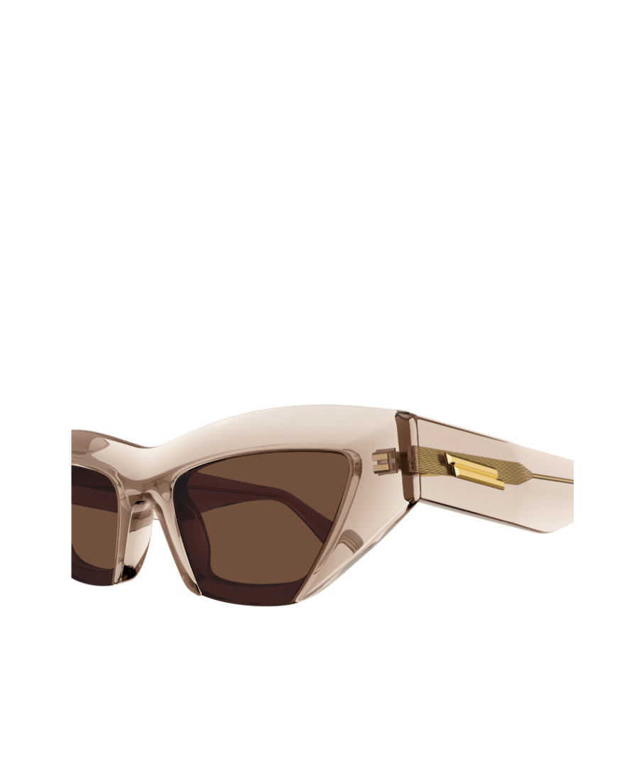 Bottega Veneta Transparent Cat-eye Frame Sunglasses In Multicolor