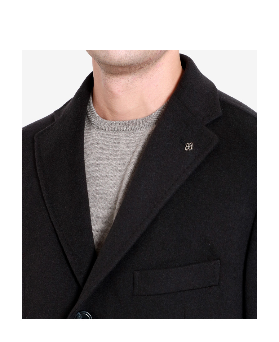 Tagliatore Tailored Single-breasted Coat Featuring Pockets In Black