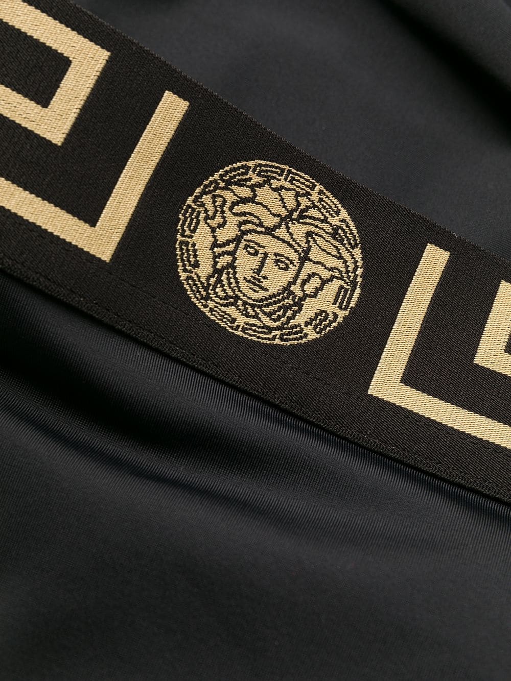 Versace Greca-print Swimming Trunks In Black