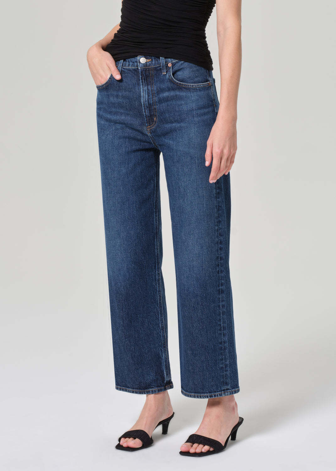 Agolde Jeans With Belt Loops In Blue
