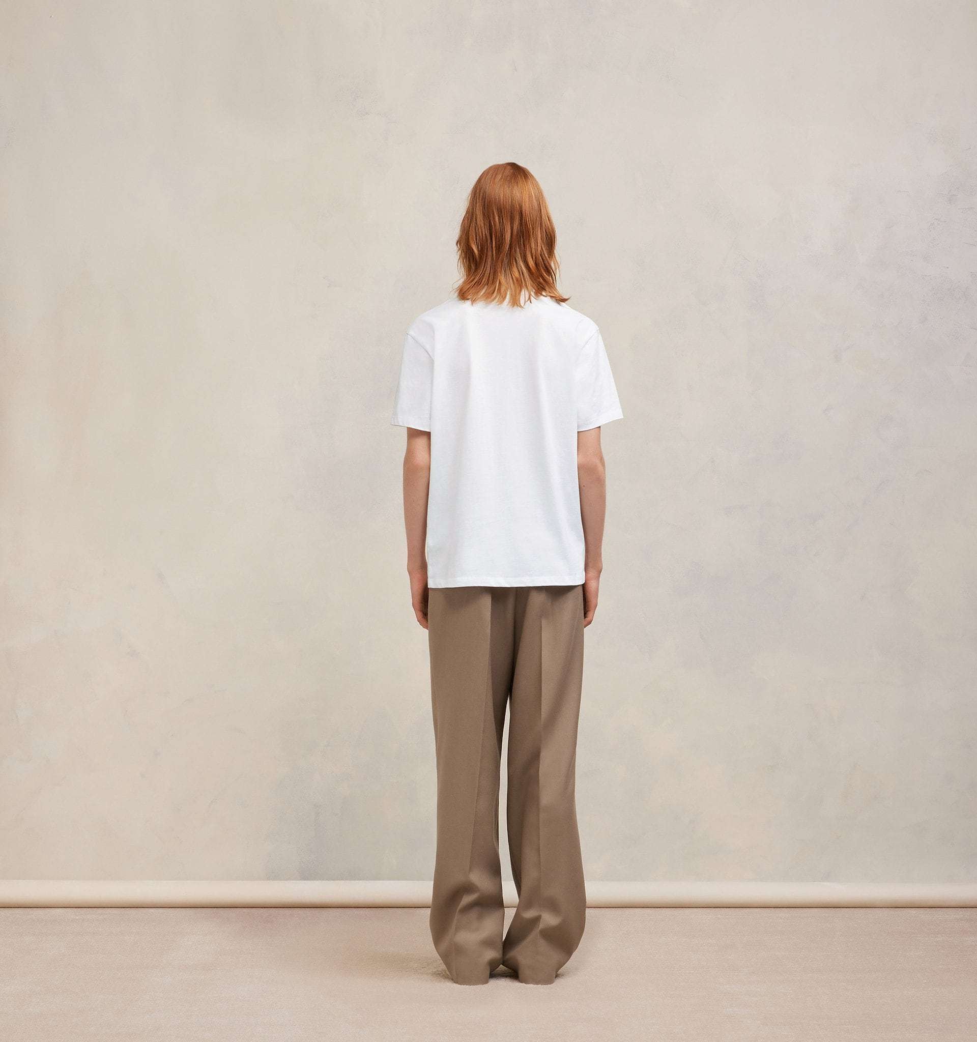 Ami Alexandre Mattiussi Ami Paris Logo-embroidered Cotton T-shirt In White