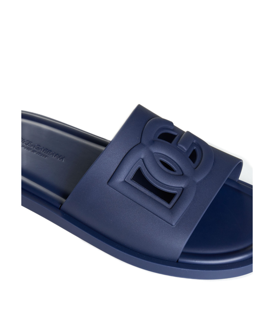 DOLCE & GABBANA LOGO-EMBOSSED CUT-OUT SLIDES