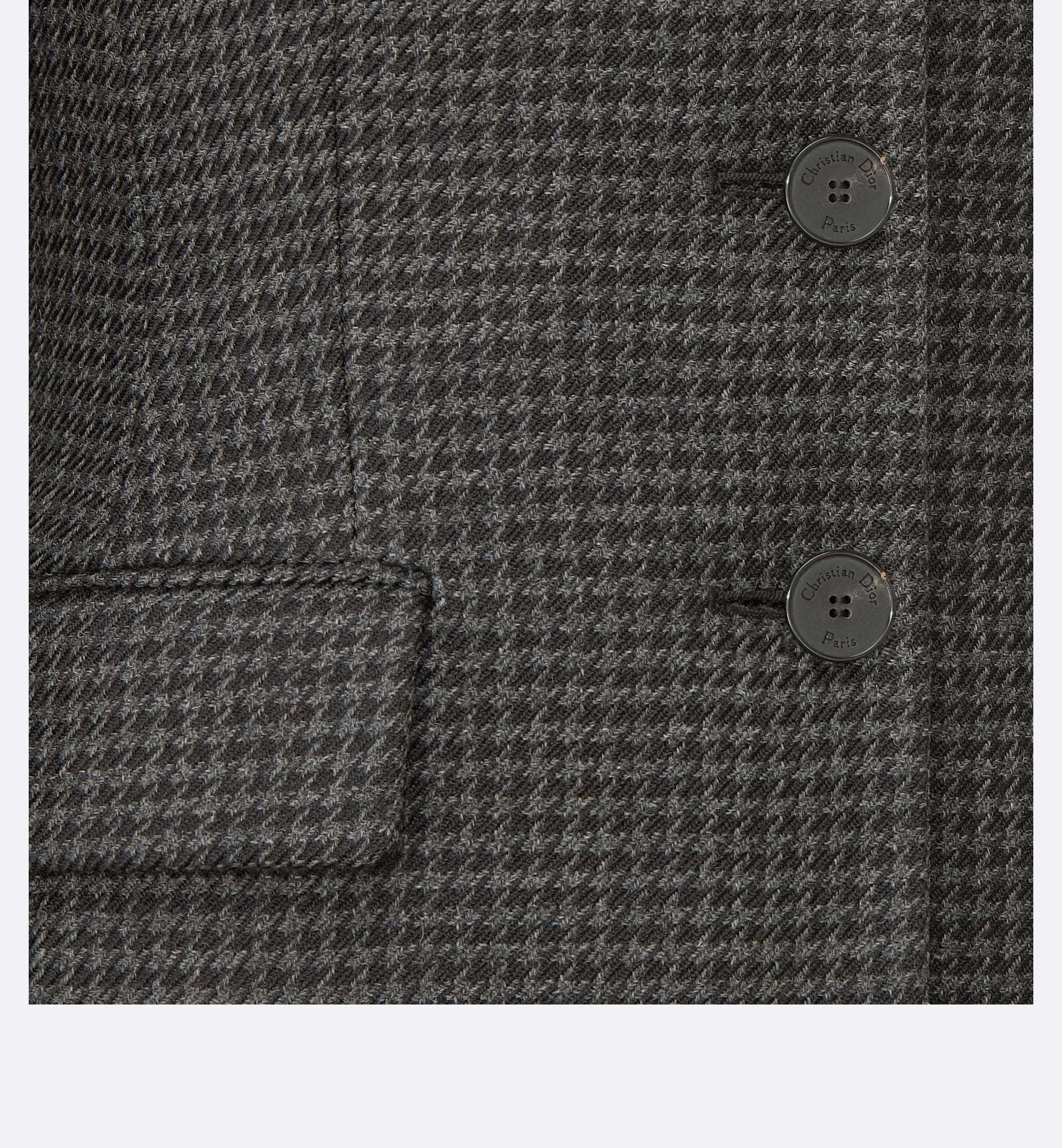 Dior Plaid Wool Suit Jacket In Gray