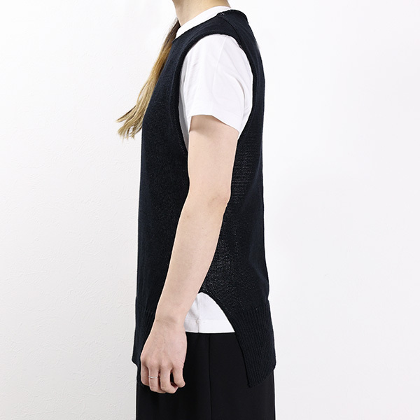Jil Sander Sleeveless Knitted Vest In Black
