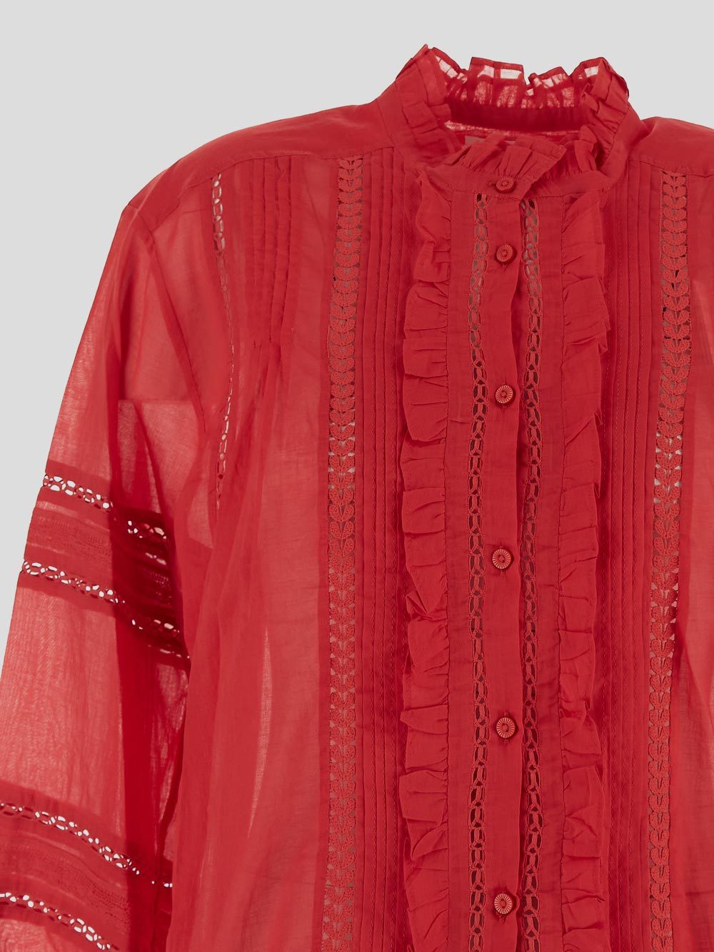 Shop Isabel Marant Étoile Long Sleeve Shirt In Red