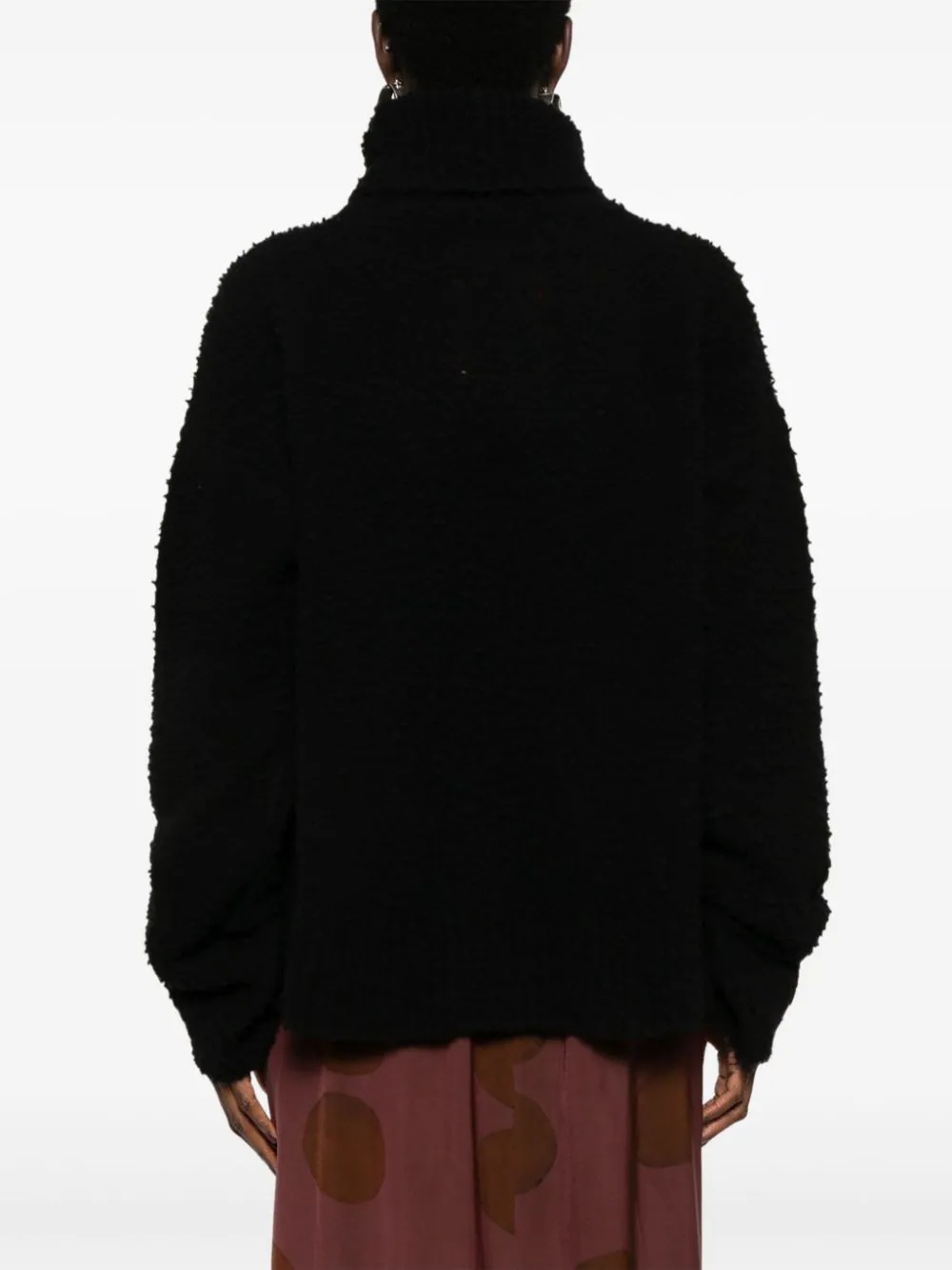 Uma Wang High Neck Top In Black