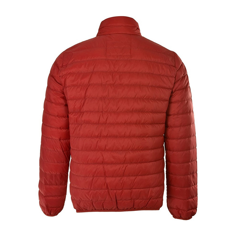Armani Jeans Zipper Down Jacket In Red