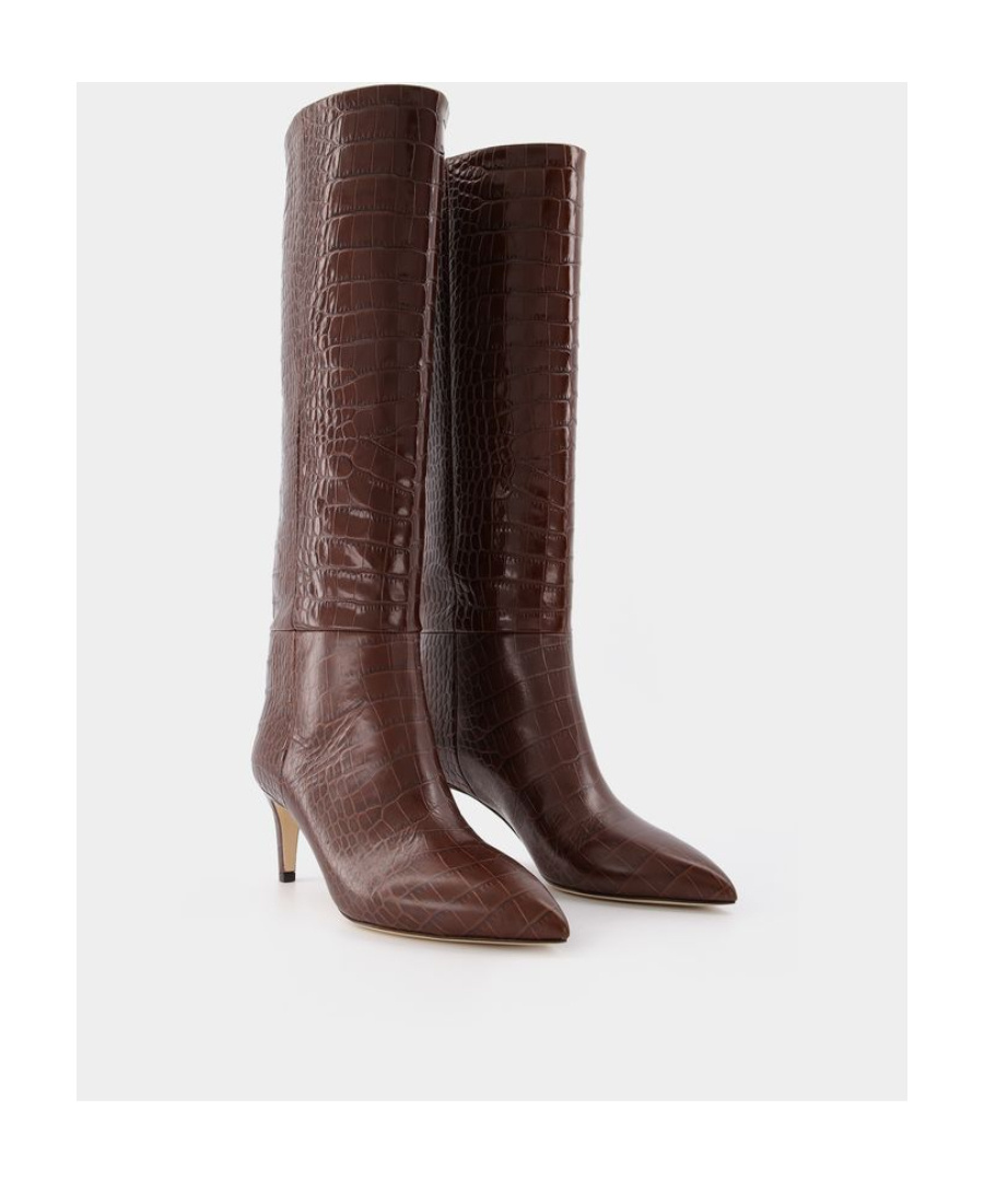 Paris Texas Stiletto Boots In Brown