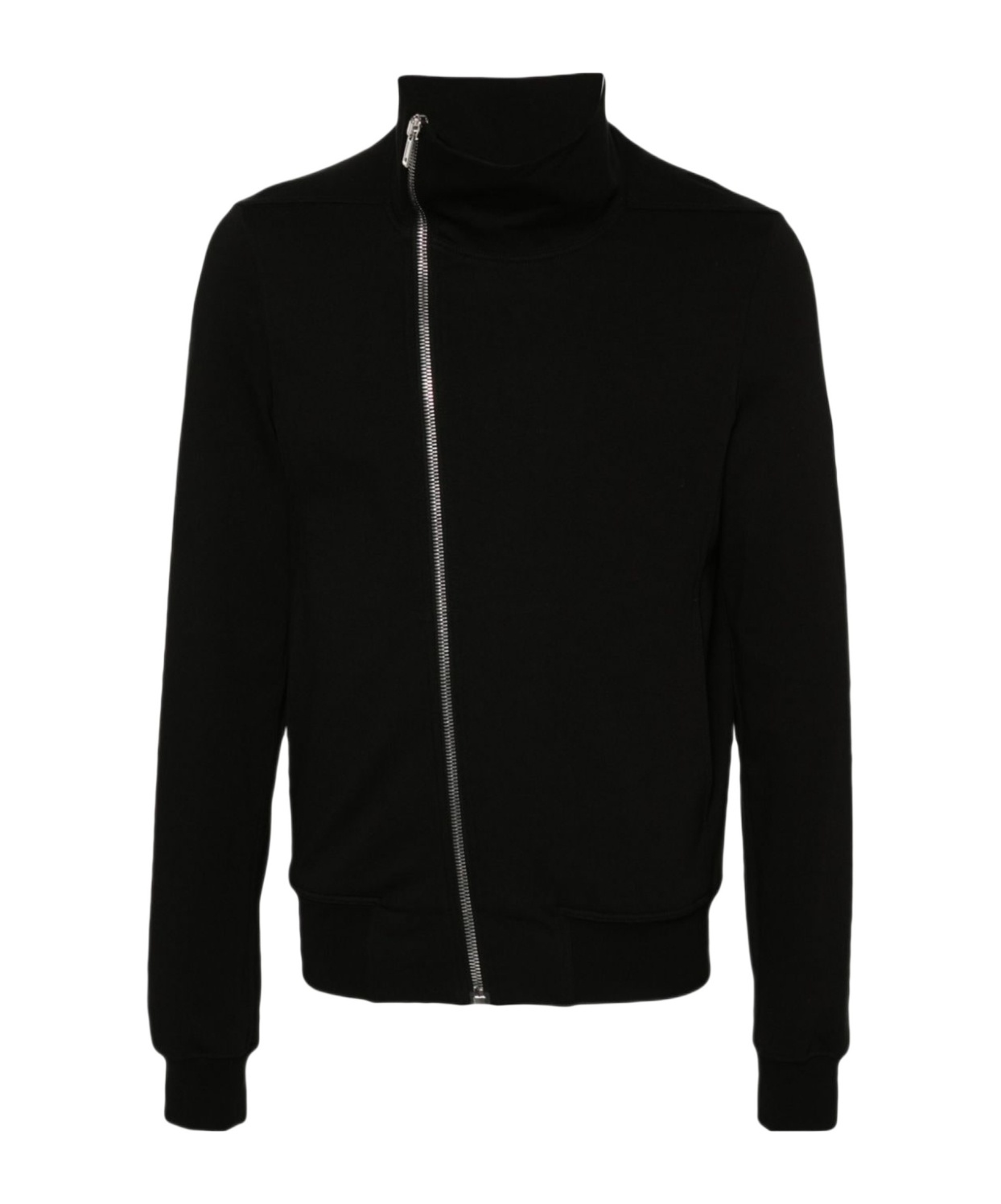 Rick Owens Bauhaus Organic Cotton Zip-up Sweatshirt In Black