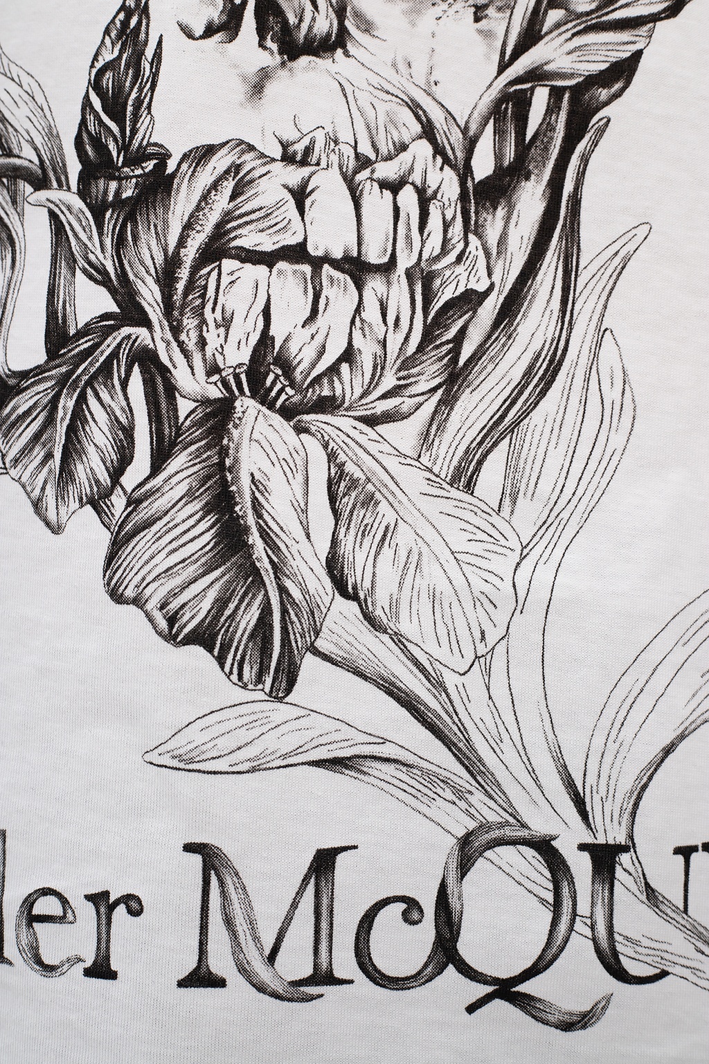 Alexander Mcqueen Iris Crew-neck T-shirt In White