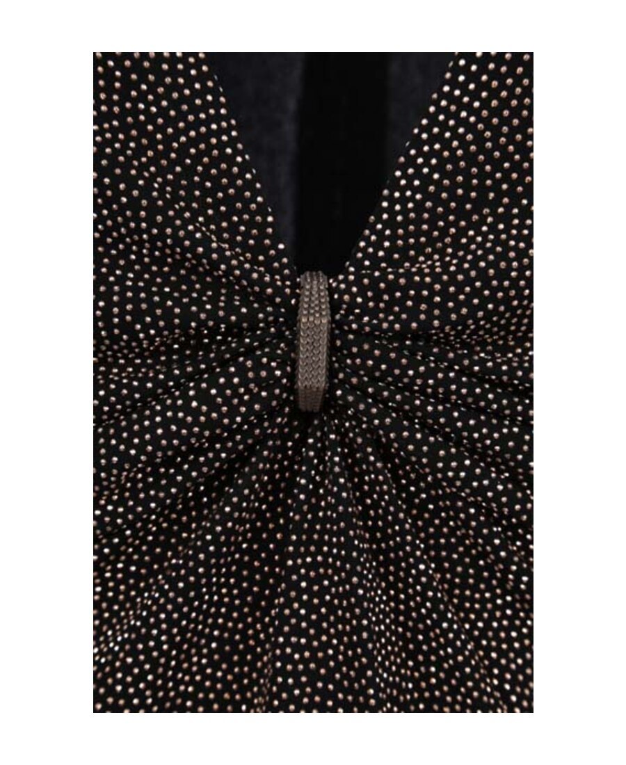 Saint Laurent Short Stud-embellished Dress In Black