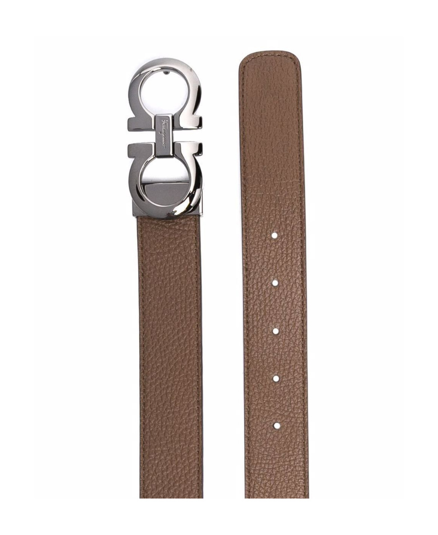 Ferragamo Logo Leather Belt In Green