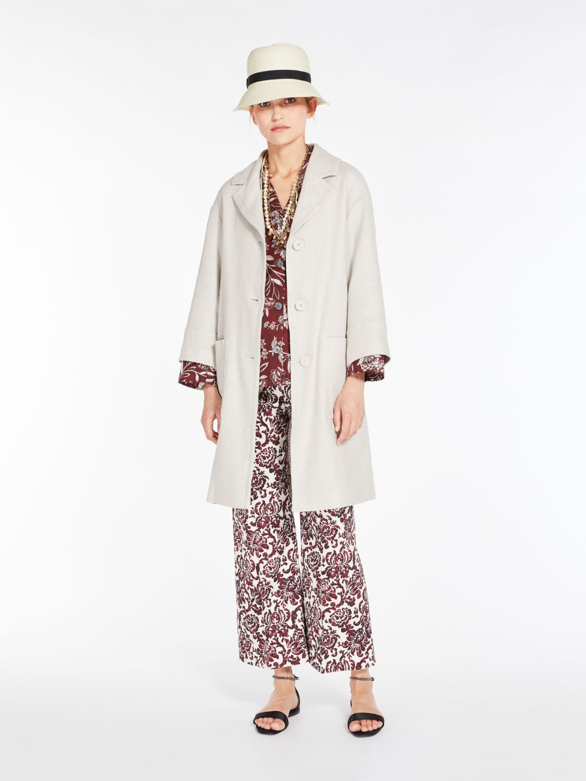 Max Mara Single-breasted Coat In White