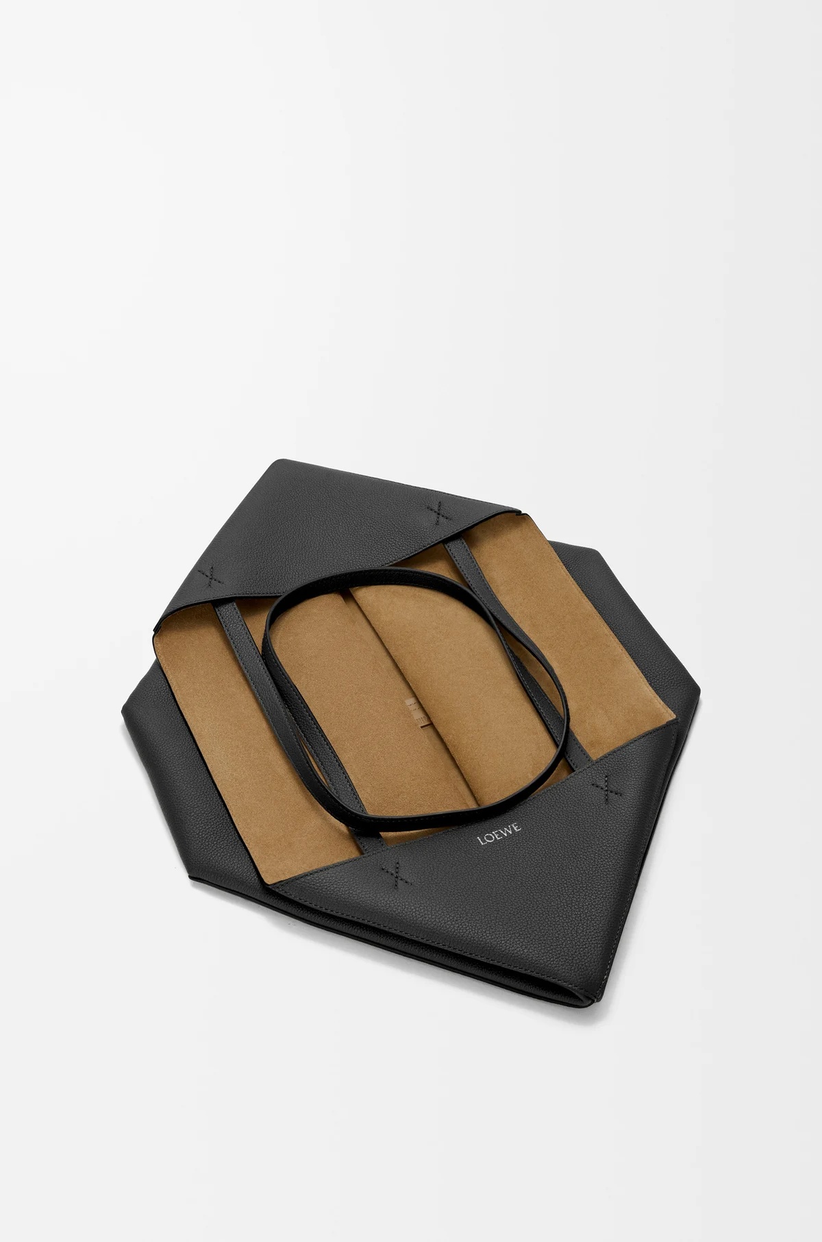 Loewe Puzzle Fold Horizontal Shoulder Bag In Black