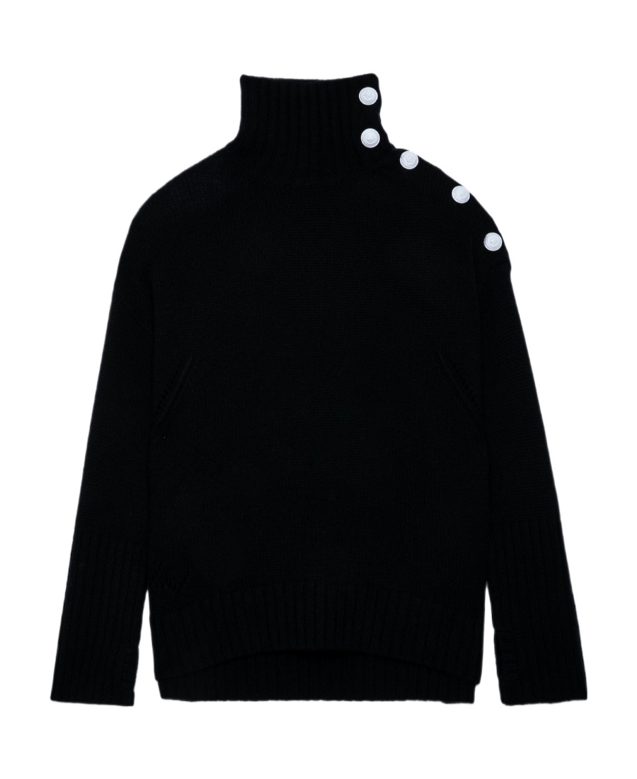 Zadig & Voltaire Turtleneck Long-sleeved Sweater In Black