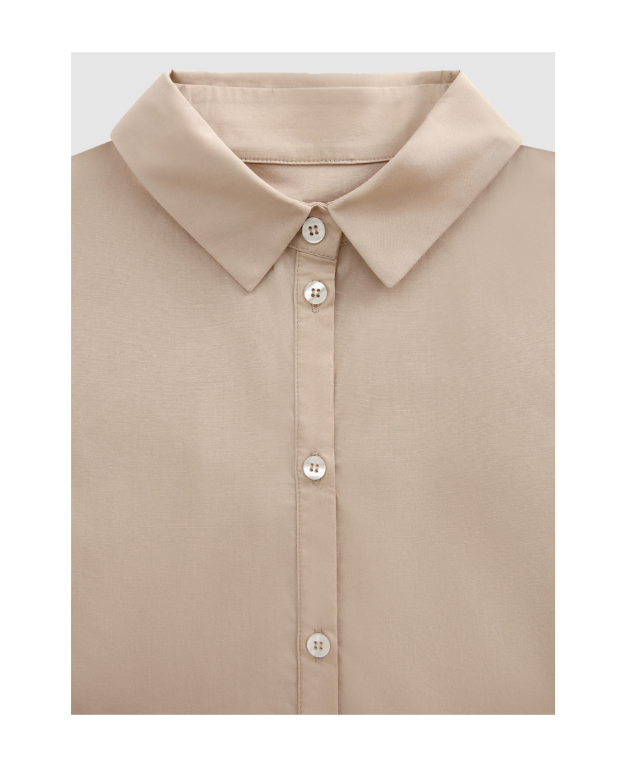 Woolrich Belted Short-sleeved Shirt Dress In Gray