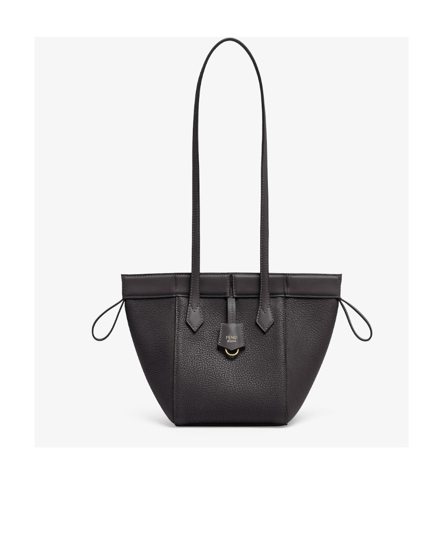 Shop Fendi Black Leather Mini Bag That Can Be Transformed